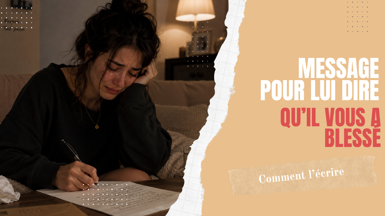 message pour lui dire qu'il vous a blessé