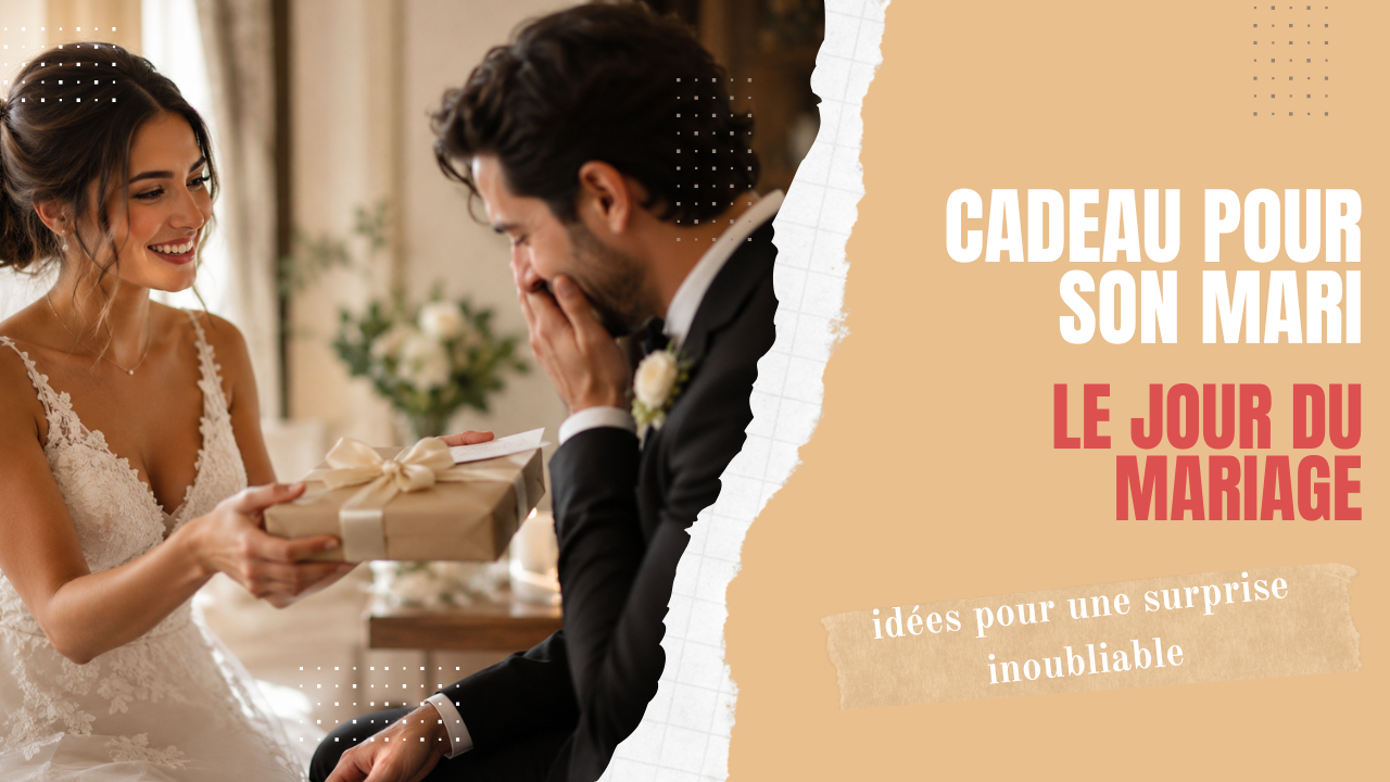cadeau pour son mari le jour du mariage