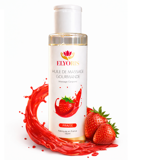 Huile de massage comestible fraise