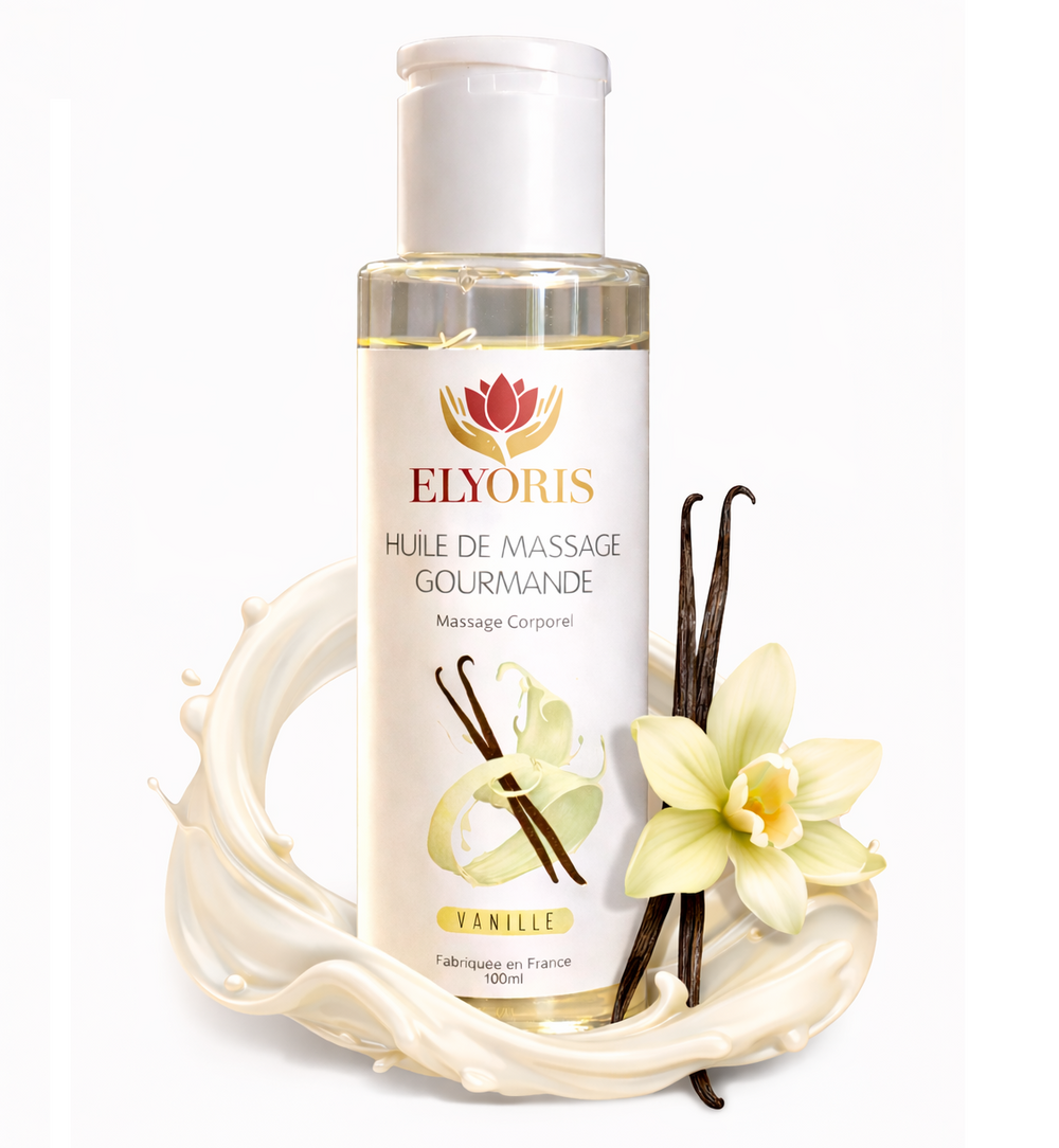 Huile de massage comestible vanille